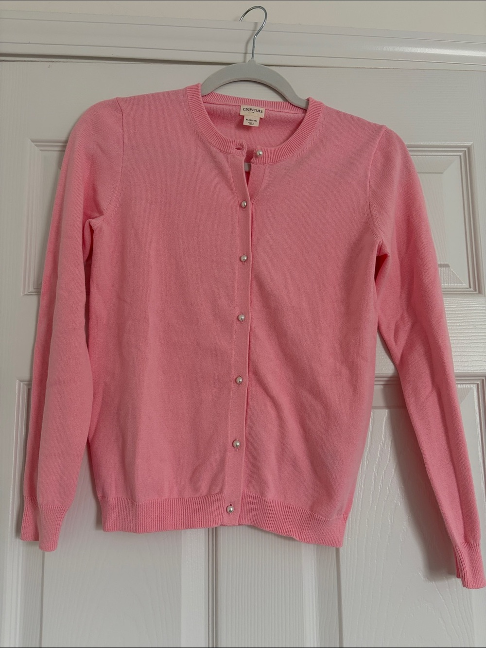 Crewcuts Pink Pearl-Button Cardigan